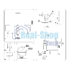 Люстра Ambrella light LH56253/7 SN/FR никель/белый матовый E27/7 max 60W D750*590