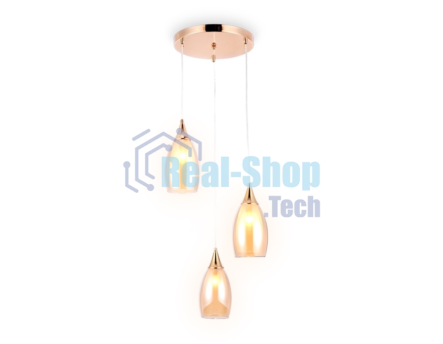 Светильник Ambrella light TR3549/3 GD/TI золото/янтарь E14 max 40W 370*130*1000