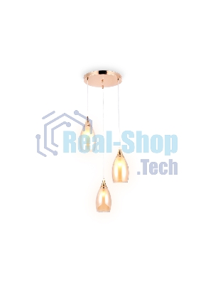 Светильник Ambrella light TR3549/3 GD/TI золото/янтарь E14 max 40W 370*130*1000