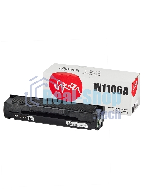 Комплект W1106A (106A) Sakura из 2х картриджей для HP, черный, 1000 к.