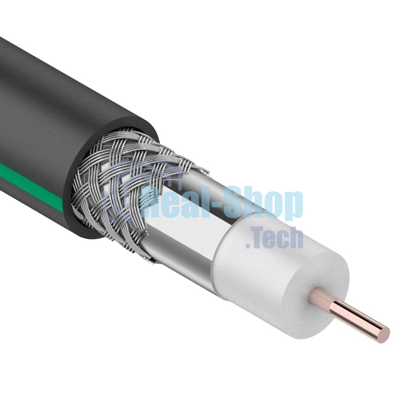 Кабель коаксиальный PROconnect SAT 703 B, Cu/Al/Al, 75%, 75 Ом, бухта 100 м, черный OUTDOOR