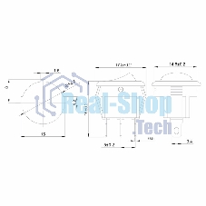 Выключатель клавишный Rexant круглый 250V 3А (3с) ON-OFF красный с подсветкой Micro (RWB-106, SC-214) Индивидуальная упаковка 1 шт