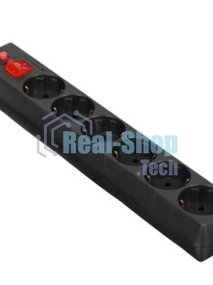 Сетевой фильтр Buro 600SH-16-5-B 5 м, 6 розеток, черный, коробка