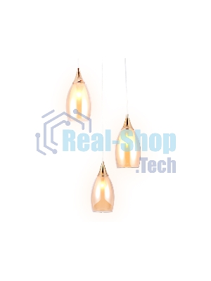 Светильник Ambrella light TR3549/3 GD/TI золото/янтарь E14 max 40W 370*130*1000