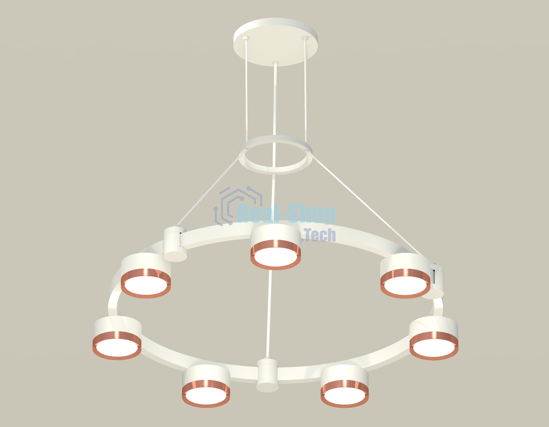 Светильник Ambrella light XR92031503/7 SWH/PPG белый песок/золото розовое полированное GX53 (A9203, C9236, N8126)