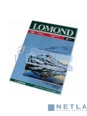 Фотобумага Lomond односторонная глянцевая, 200г/м2,A4 (21X29,7)/25л. для струйной печати