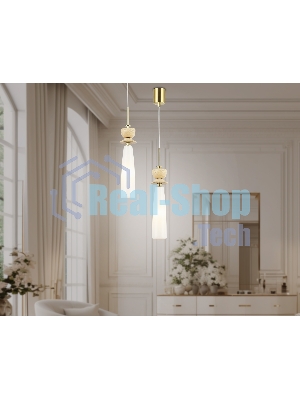 Светильник Ambrella light LH75365 GD/WH золото/белый G9 max 28W D70*1490