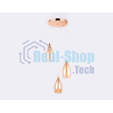Светильник Ambrella light TR3549/3 GD/TI золото/янтарь E14 max 40W 370*130*1000