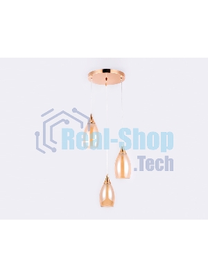 Светильник Ambrella light TR3549/3 GD/TI золото/янтарь E14 max 40W 370*130*1000