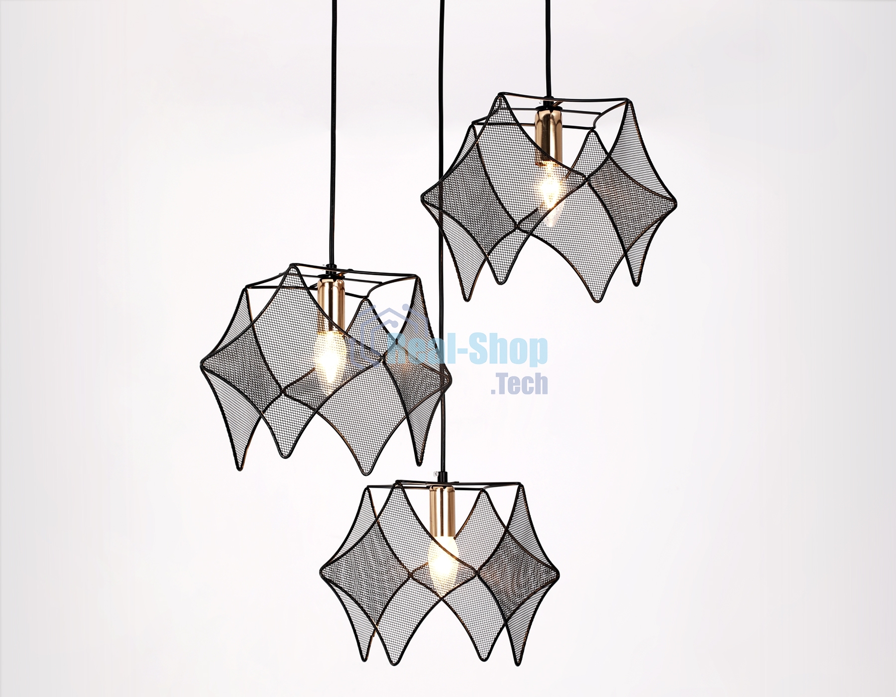 Светильник Ambrella light TR8427/3 BK/GD черный/золото E14/3 max 40W D510*1000