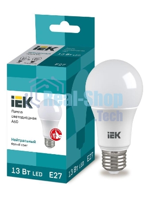 Лампа cветодиодная IEK LLE-A60-13-230-40-E27 ECO A60 шар 13Вт 230В 4000К E27