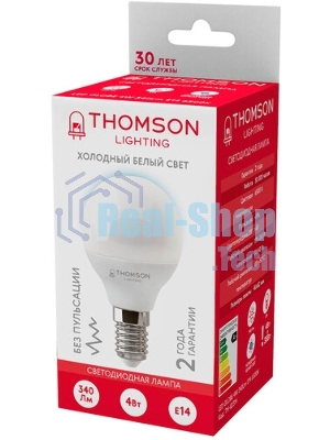 Лампа филам. Thomson Filament TH-B2334 7Вт цок.:E14 свеча 220B св.свеч.бел.хол. Candle (упак.:1шт)