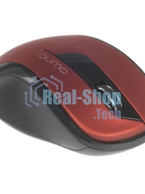 Мышь беспроводная Qumo Office Line M62 красный, 1600 dpi, радиоканал, USB, кнопки - 6