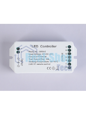 Контроллер GS11501 RGB+CCT 12A 12V 144W/ 24V 288W (ПДУ Радио 2.4G CR2025)