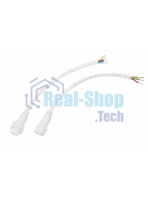 Соединительный кабель Rexant (4pin) герметичный (IP67) 4х0.75мм² белый