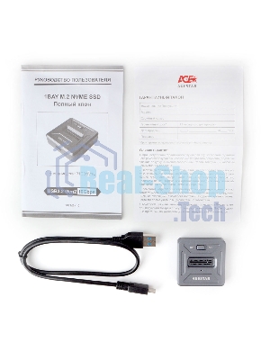 Док Станция SSD M.2 NVME AgeStar 31CBNV1C (GRAY) серый