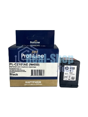 Картридж струйный ProfiLine PL-CZ101AE №650 для принтеров HP DeskJet IA 2515/2516 Black водн