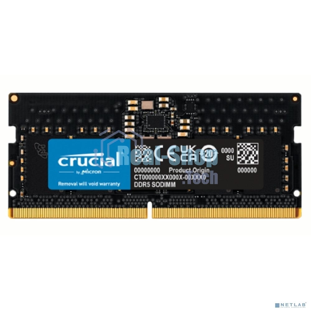 Оперативная память Crucial, DDR5, 8GB (1x8GB), 5600MHz, CL46 SO-DIMM
