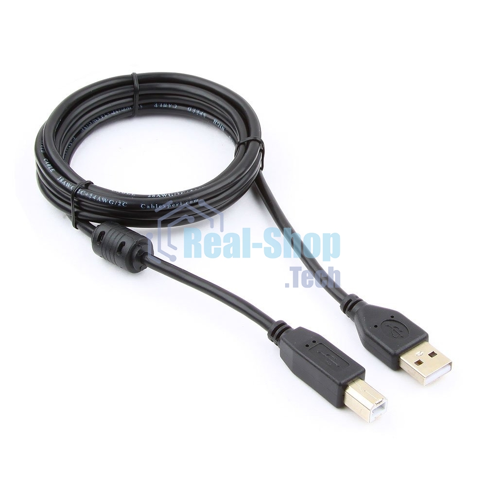 Кабель Gembird USB 2.0 PRO для соед. 1.8м AM/BM позол.конт., фер.кол., пакет