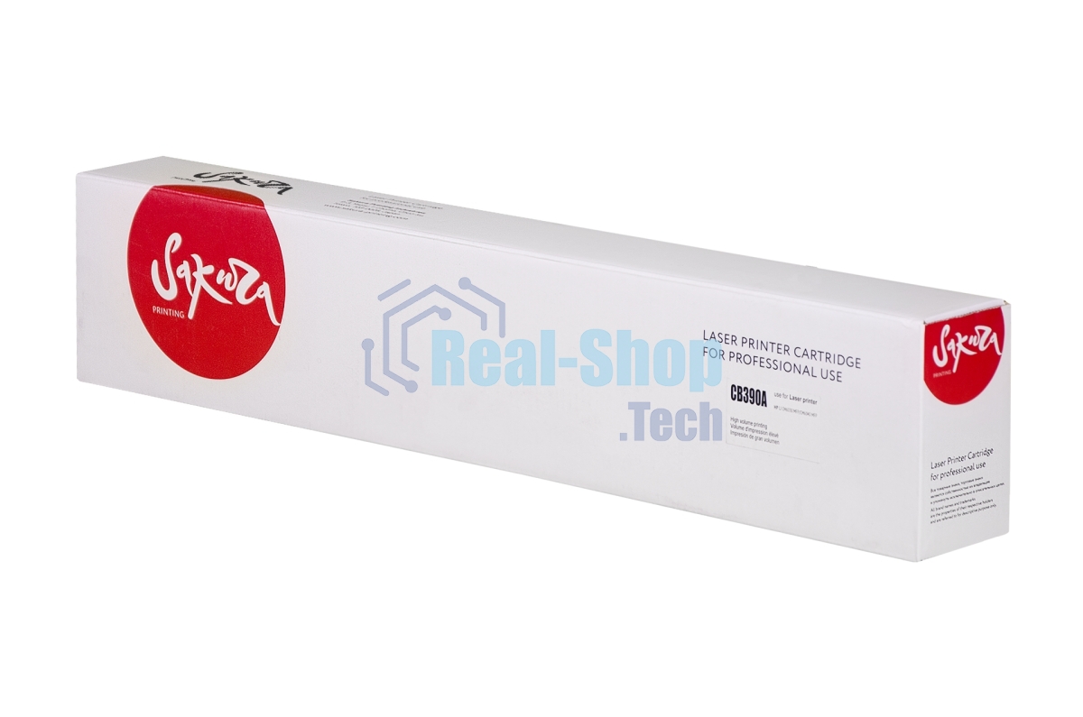 Картридж Sakura CB390A (825A) для HP СLJ CM6030/ CM6040, черный, 19500 к.