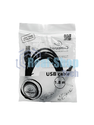 Кабель Gembird USB 2.0 PRO для соед. 1.8м AM/BM позол.конт., фер.кол., пакет