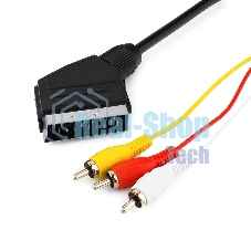 Кабель аудио/видео Gembird CCV-519, SCART / 3xRCA, 1.8м
