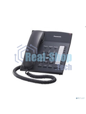 Телефон проводной Panasonic KX-TS2382RUB черный индикатор вызова,повторный набор последнего номера,4 уровня громкости звонка