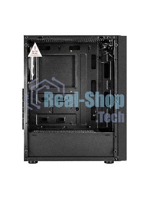 Компьютерный корпус Miditower ExeGate EVO-9211-450NPX (ATX, БП 450NPX с вент. 12см, с окном, 2хUSB+1хUSB3.0, HD аудио, черный, 1 вент. с RGb подсветкой)