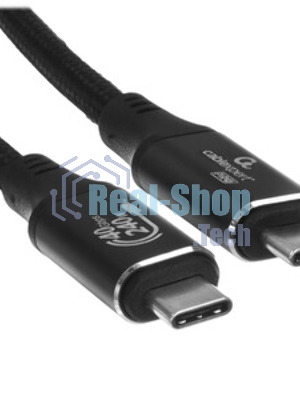 Кабель USB4.0 Cablexpert CC-USB4-CMCM-BR-1.8M, Type-C/Type-C, 5А, 240Вт, PD3.1/QC4.0, 40Gbps, медь, Pro, 1.8м, черный, пакет