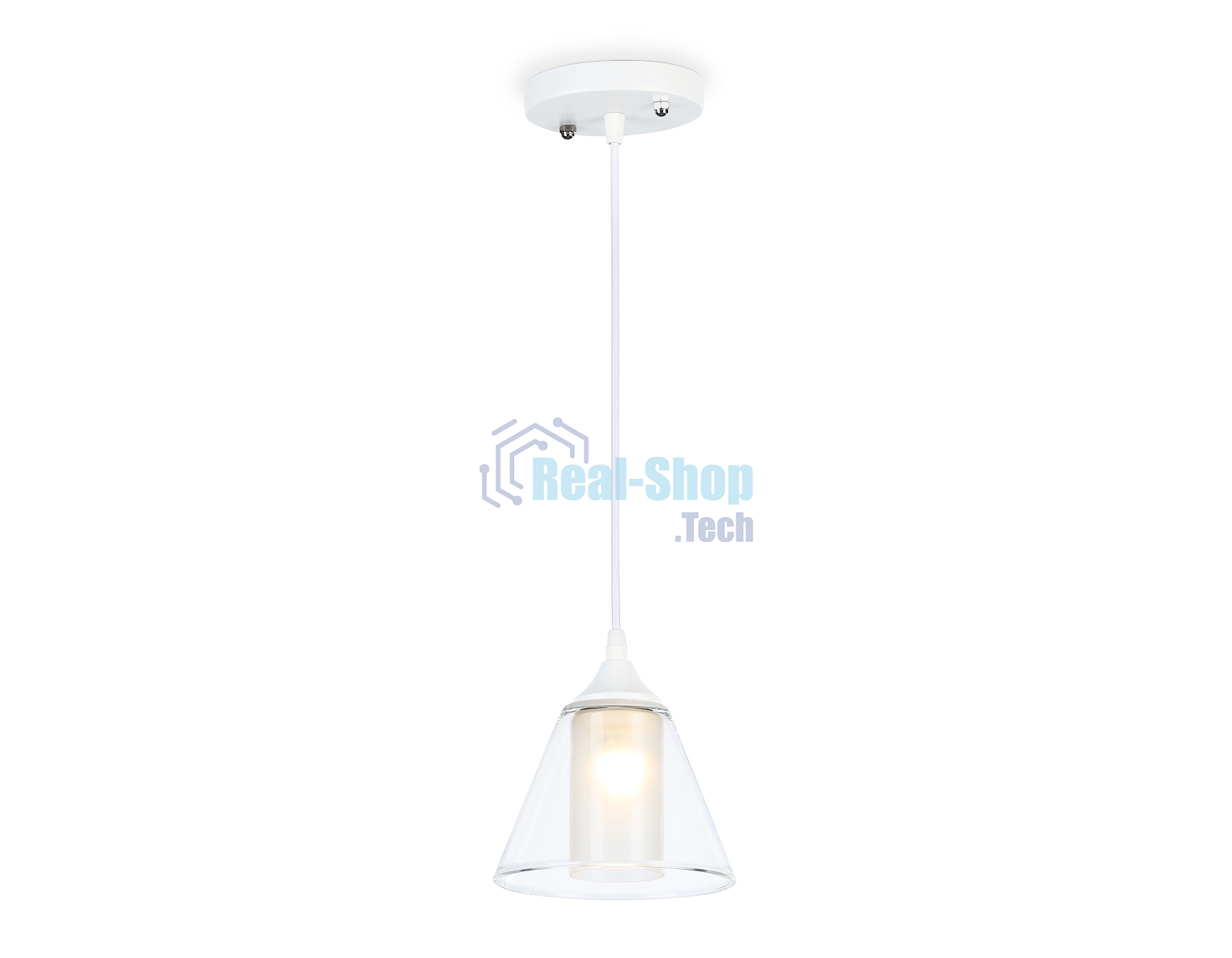 Светильник Ambrella light TR3551 WH/CL/FR белый/прозрачный/белый матовый E27 max 40W D155*800