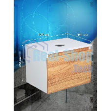 Комплект: тумба Bau Dream Blackwood 60, 1 ящик, раковина прямоугольная BAU Cerama 48х37, мрамор, смеситель Hotel Dream Black, черный матовый