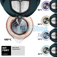 Чайник электрический Kitfort КТ-640-4 1.7л. 2200Вт изумрудный (корпус: пластик/стекло)