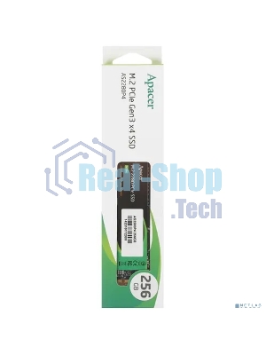 Накопитель SSD Apacer AS2280P4, 256Gb, M.2 2280, PCIe 3.0 x4, NVMe, R/W 2100/1300