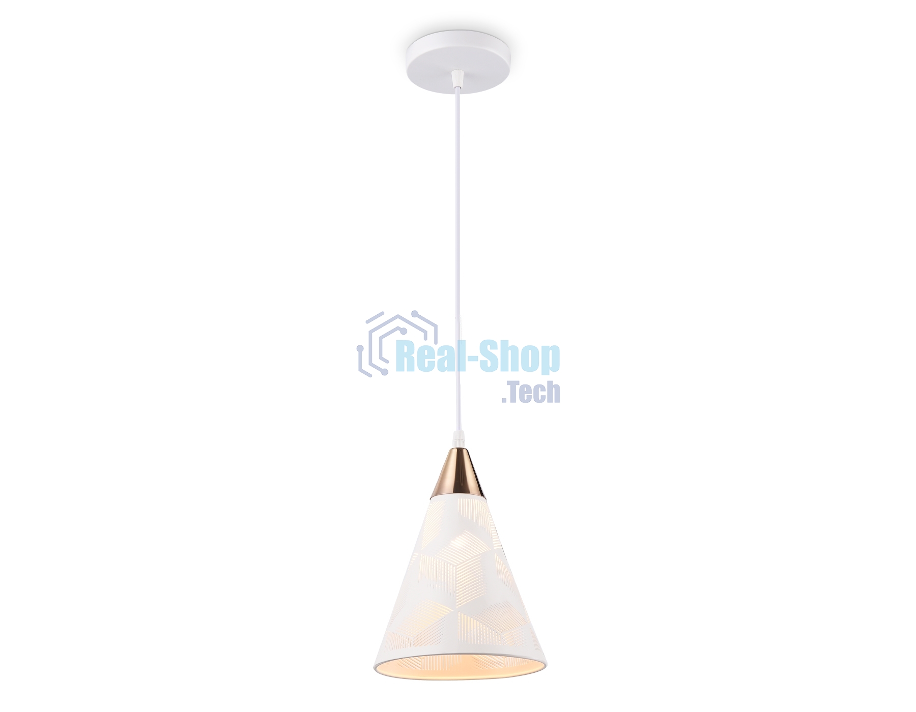 Светильник Ambrella light TR8429 WH/FGD белый/золото E27 max 40W D180*800