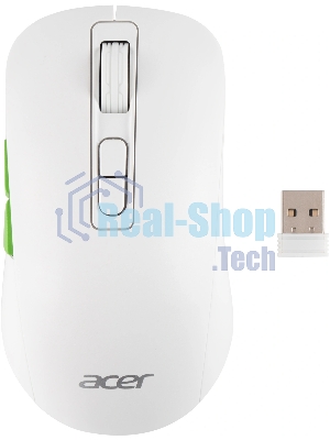 Мышь беспроводная Acer OMR311 белый, 2400 dpi, радиоканал, Bluetooth, USB, кнопки - 7