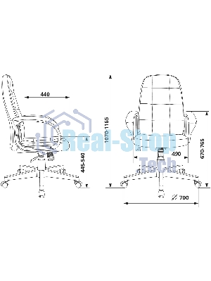Кресло Бюрократ CH 002 LT20 черный, ткань