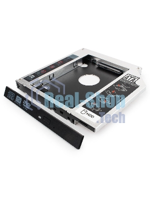 Контейнер для HDD Gembird MF-95-02 Низкопрофильный адаптер для 2.5-дюймового накопителя в отсек 5.25 дюйма, 12 мм