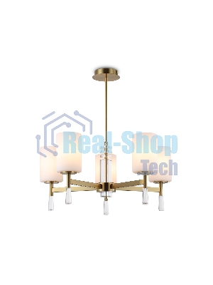 Люстра Ambrella light LH56261/5 BS/FR латунь/белый матовый E27/5 max 60W D600*590