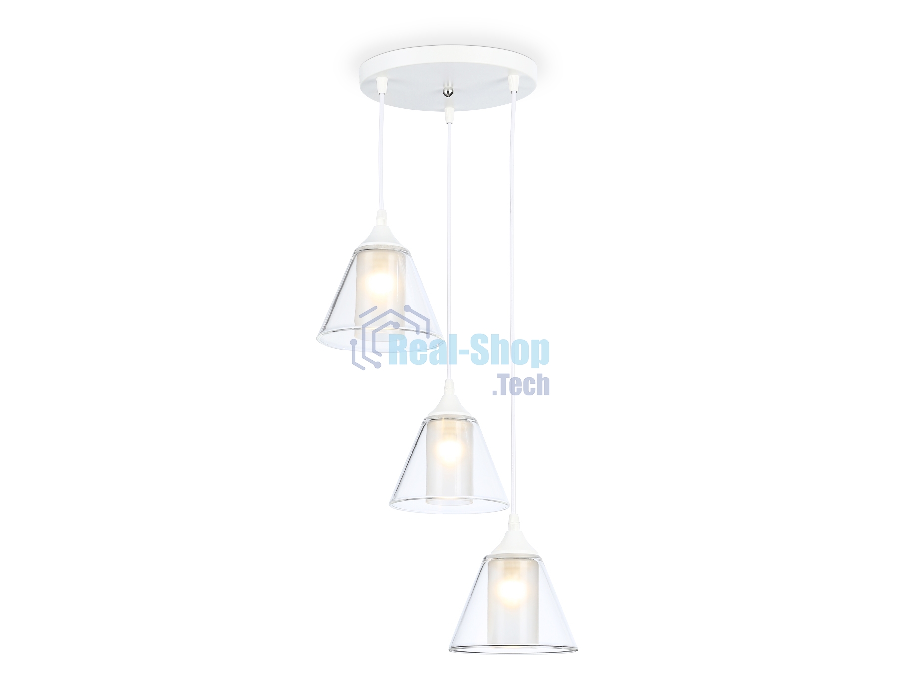 Светильник Ambrella light TR3553/3 WH/CL/FR белый/прозрачный/белый матовый E27/3 max 40W D340*800