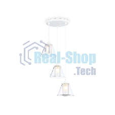 Светильник Ambrella light TR3553/3 WH/CL/FR белый/прозрачный/белый матовый E27/3 max 40W D340*800