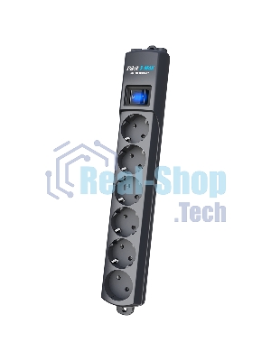 Сетевой фильтр Surge protector Pilot S Max (5 euros + 1GP), 15A/3.5kVA, automatic, 3 m, graphite