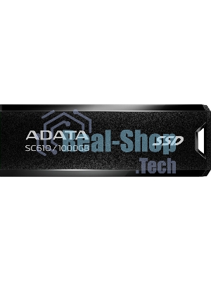 Внешний SSD ADATA SC610, 1TB, USB 3.2 Gen 2 Type-A, R/W 550/500, черный