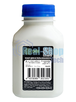 Тонер Cactus CS-THP4-75 черный флакон 75гр. для принтера HP LJ P1005/P1006/P1100/P1102