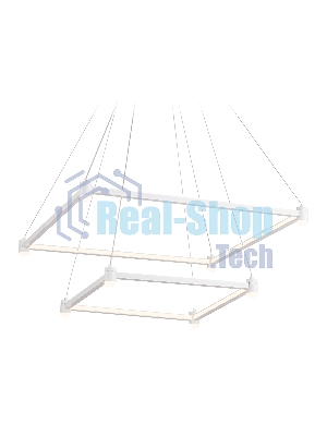 Подвесной светодиодный светильник Ambrella light FL5595/2+8 WH белый 60W 3000K/4200K/6400K 600*600*1300 (без ПДУ)