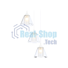 Светильник Ambrella light TR3553/3 WH/CL/FR белый/прозрачный/белый матовый E27/3 max 40W D340*800