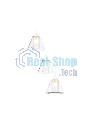 Светильник Ambrella light TR3553/3 WH/CL/FR белый/прозрачный/белый матовый E27/3 max 40W D340*800