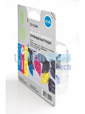 Картридж струйный Cactus CS-CC644 №121XL трехцветный (18 мл.) для HP DJ D1663/D2500/D2563/D2663/D5563/F2423/F2493/F4213/F4275/F4280/F4283/F4583/PS C4683/C4783