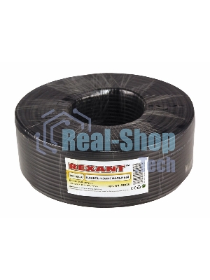 Кабель Rexant RG-58 A/U, (64%), 50 Ом, 100м., черный 01-2003