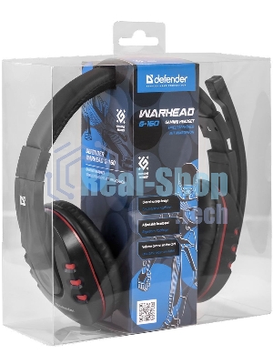 Гарнитура Defender Warhead G-160 чёрный, проводная
