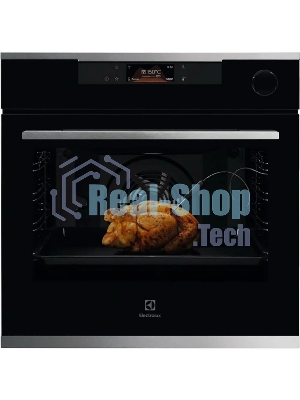 Духовой шкаф Electrolux с паром SteamCrisp, основной цвет - нержавеющая сталь, сенсорное управление, цветной ЖК-дисплей, электронное регулирование времени и температуры, будильник, таймер отключения, отложенный старт, хромированные направляющие из нержавеющей стали Easy Entry , телескопические направляющие FlexiRunners (1 ур) с изменением высоты установки, 3 стекла, пиролитическая очистка, термощуп, плавное закрытие дверцы SoftClosing, Италия